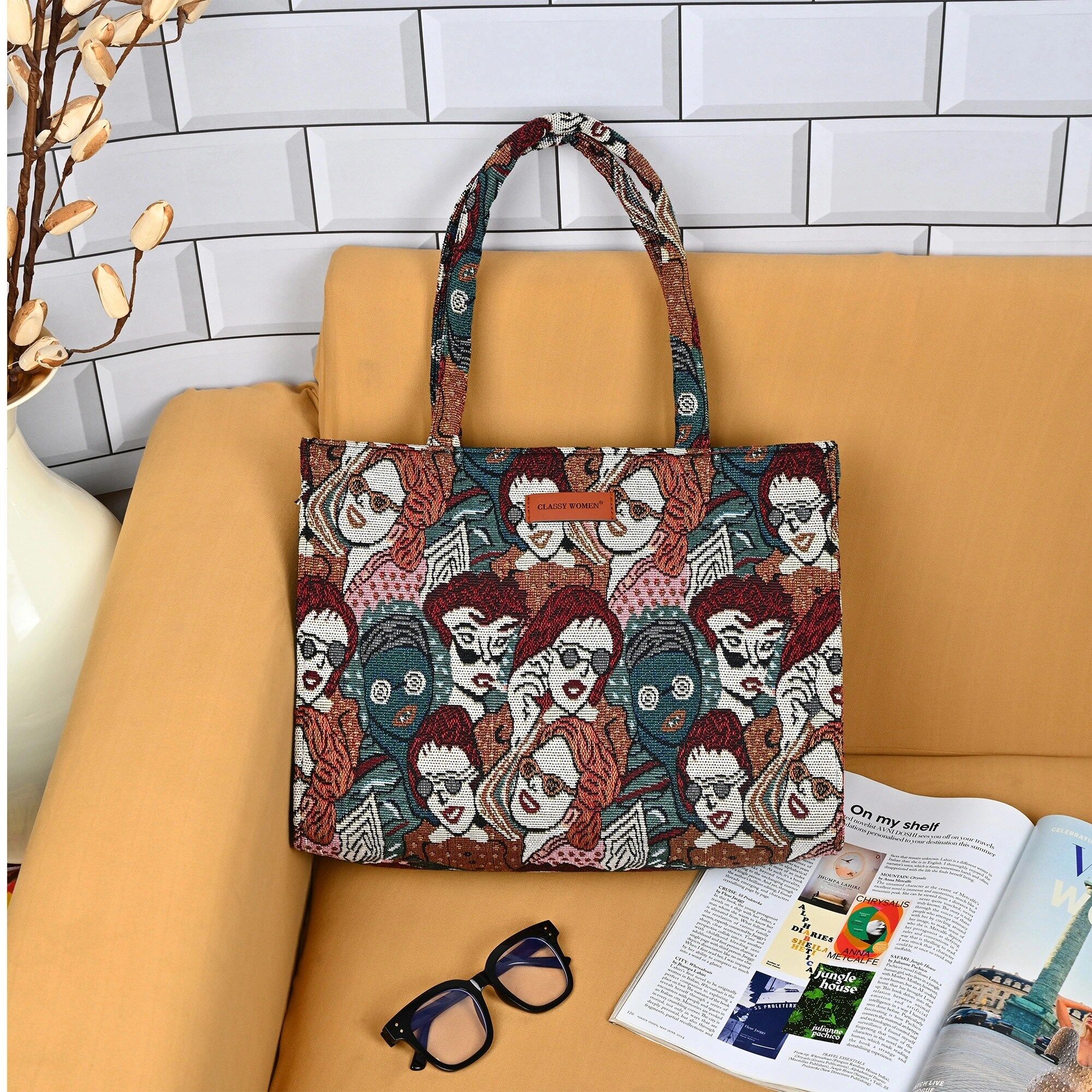Jac Face Print Handbag - Image 1