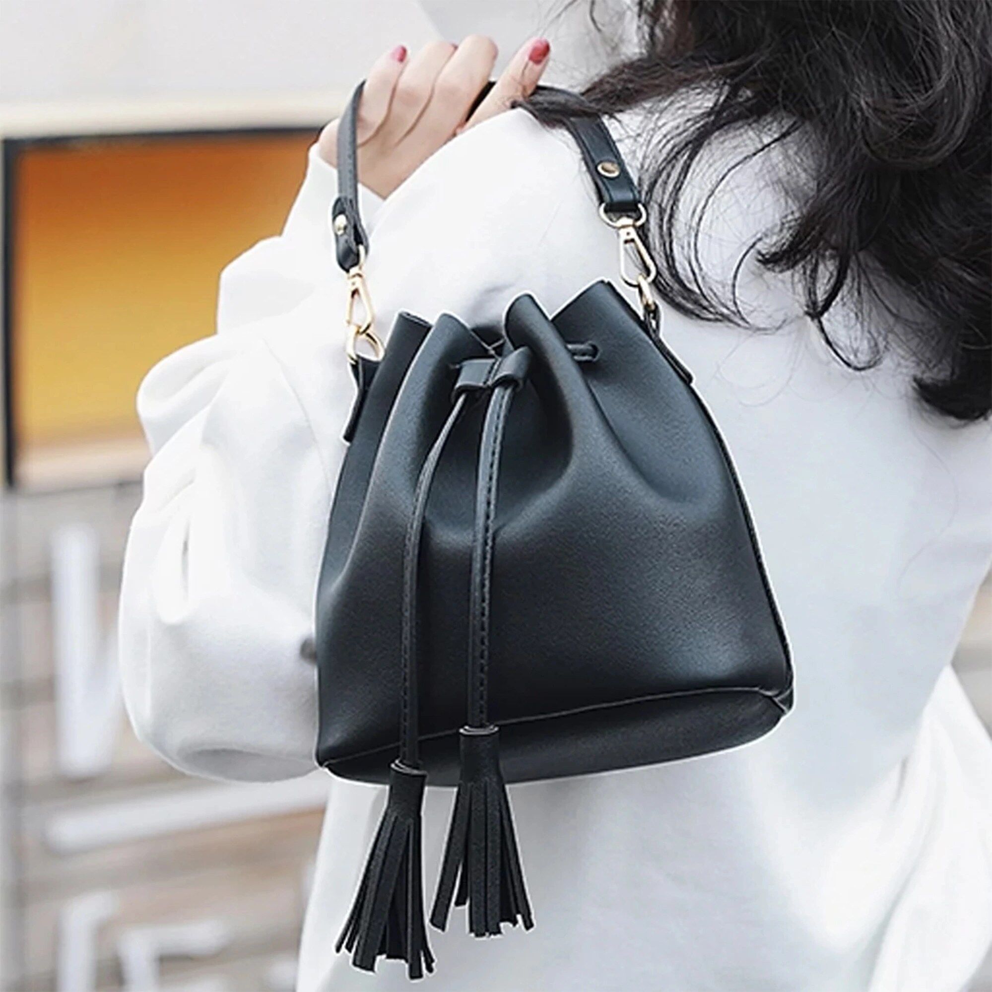Bucket Style Crossbody Bag - Image 1
