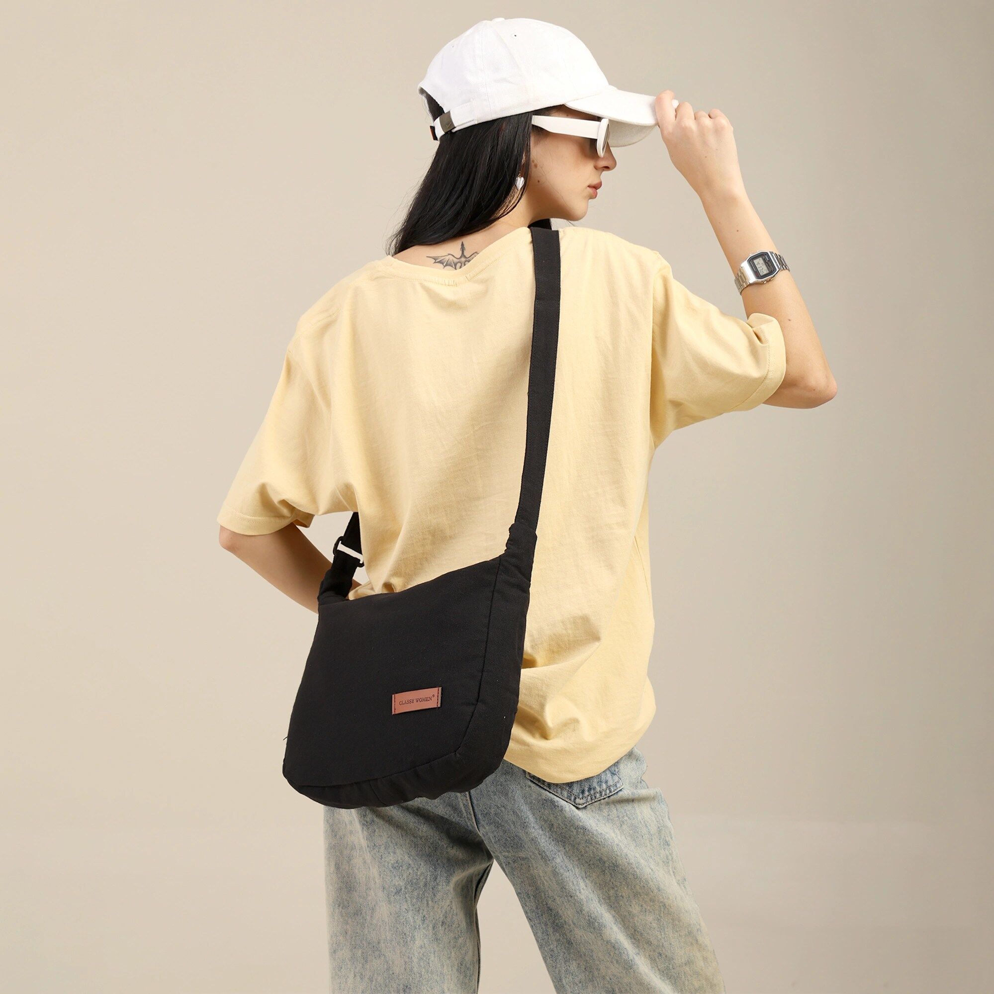 Joan Canvas Crossbody Bag - Image 1