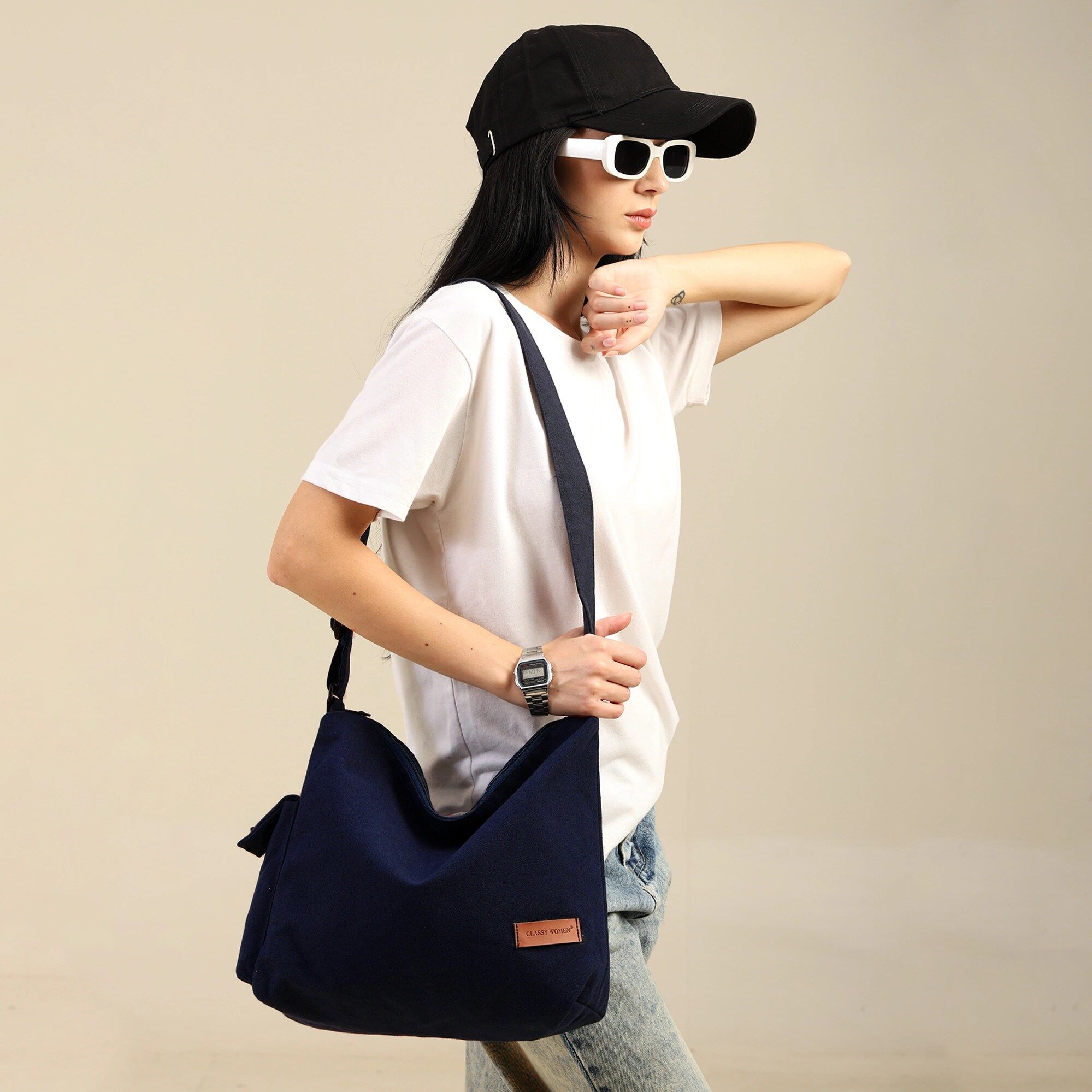 Ruth Canvas Crossbody Bag - Image 1